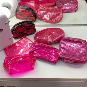 6 Pink makeup bag